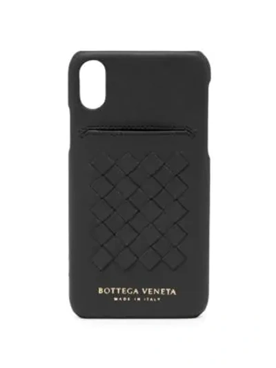 Bottega Veneta Women's Leather Iphone X Case In Black