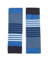 Eileen Fisher Stripe Fingerless Gloves In Midnight