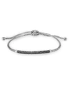 John Hardy Chain Sterling Silver, Black Spinel & Black Sapphire Mini Rope Bracelet