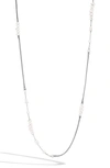 John Hardy Chain Sterling Silver & White Fresh Water Pearl Necklace