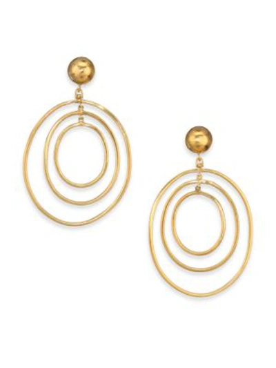 Vaubel Nested Oval Hoop Drop Earrings In Gold