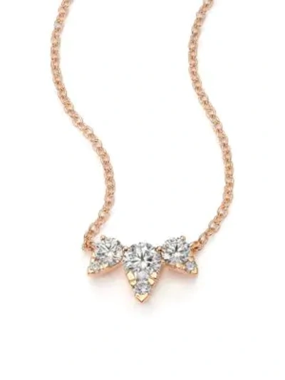 Hearts On Fire Women's Aerial Triple Diamond & 18k Rose Gold Necklace