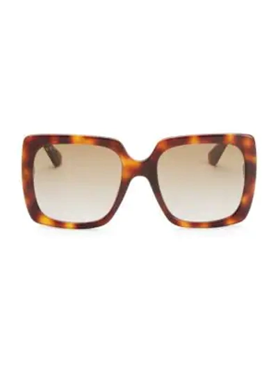 Gucci Avana 54mm Square Sunglasses In Havana