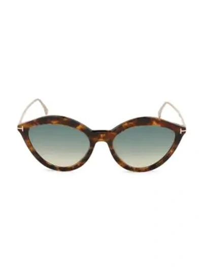 Tom Ford Women's Chloe 57mm Oval Sunglasses In Brown Tortoise