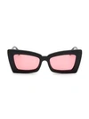 Karen Walker Zaap! 53mm Cat Eye Sunglasses In Black