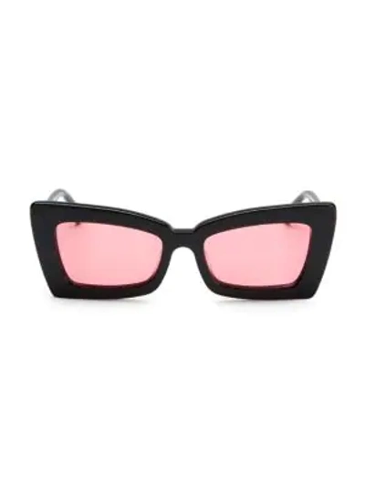 Karen Walker Zaap! 53mm Cat Eye Sunglasses In Black