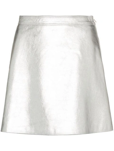 Moschino A-line Mini Skirt In Metallic