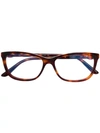 Cartier Square Frame Glasses - Brown