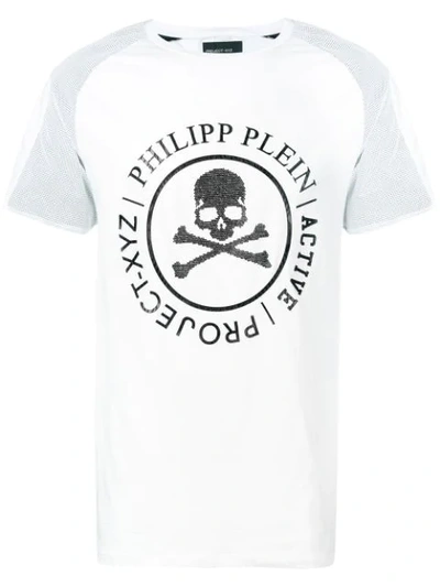 Philipp Plein Skull Logo T-shirt In White