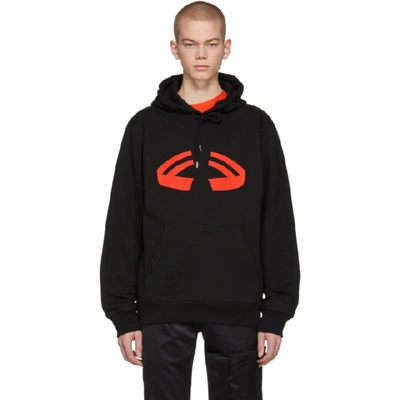 Helmut Lang Halloween Logo-print Loopback Cotton-jersey Hoodie In Black