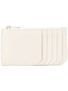 Saint Laurent Fragment Zipped Card Case - White