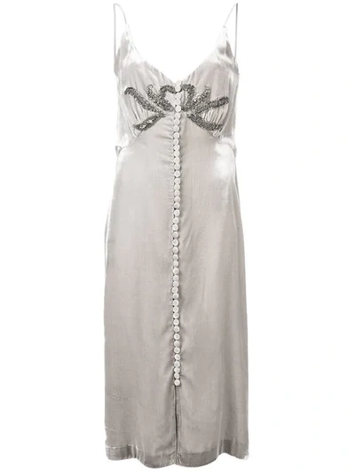 Parlor Cocktail Slip Dress In Grey