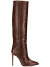 Paris Texas Embossed Knee Length Boots - Brown