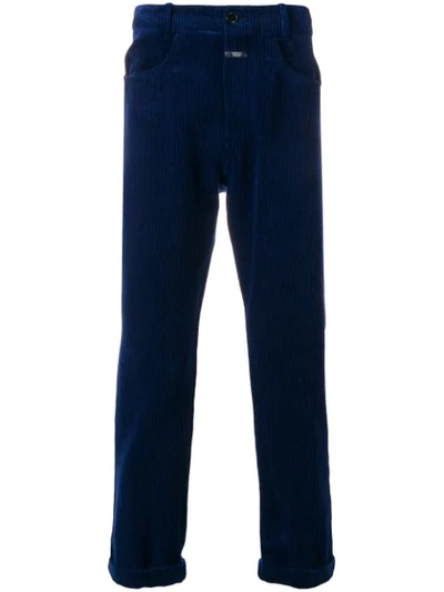 Closed Corduroy-style Trousers In Blue