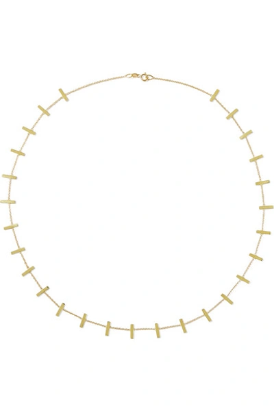 Jennifer Meyer Cross Bar 18-karat Gold Necklace