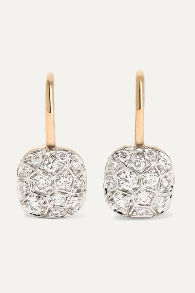 Pomellato Nudo 18-karat Rose And White Gold Diamond Earrings In Rose Gold