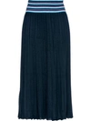 Miu Miu Pleated Midi Skirt - Blue