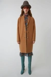 Acne Studios Masculine Tailored Long Coat Camel Brown