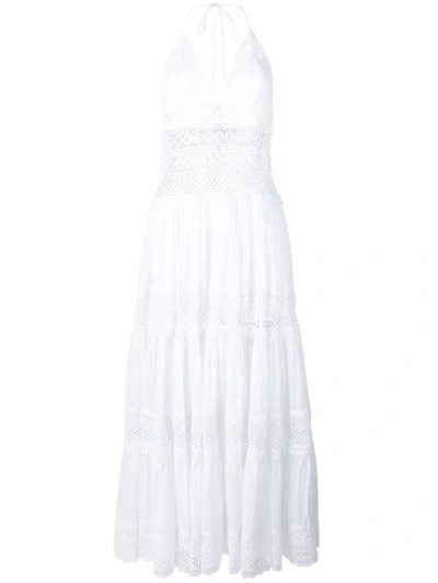 Charo Ruiz Embroidered Lace Corset Dress - White