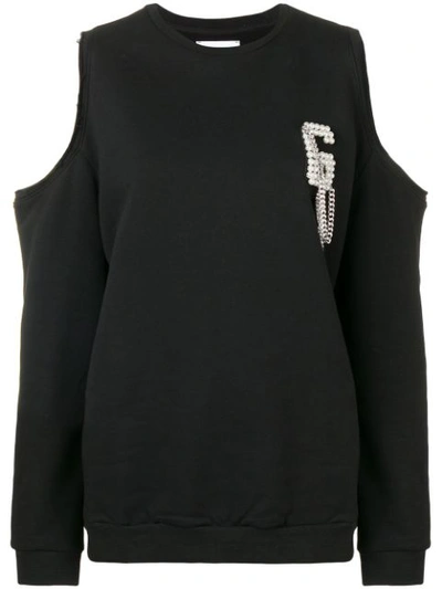 Gaëlle Bonheur Gaelle Bonheur Cold Shoulder Sweatshirt - Black