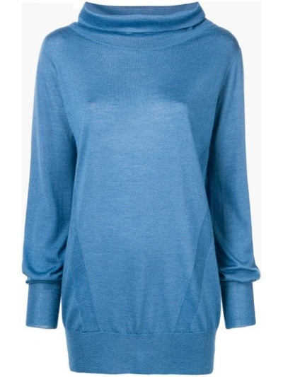 Eleventy Knitted Sweatshirt In Blue