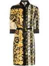 Versace Baroque Print Shirt-dress - Black