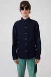 Acne Studios Isherwood Den Indigo Blue In Classic Fit Shirt