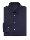 Emporio Armani Men's Modern Fit Cotton Button-front Shirt In Navy