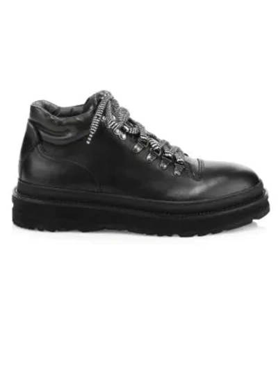 Dunhill All Terrain Leather Hiking Boots In Black