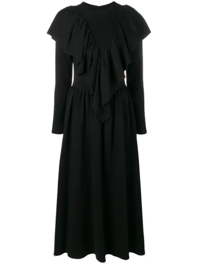 Milla Milla Ruffled Midi Dress - Black