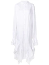 Milla Milla Ruffled Shirt Dress In White