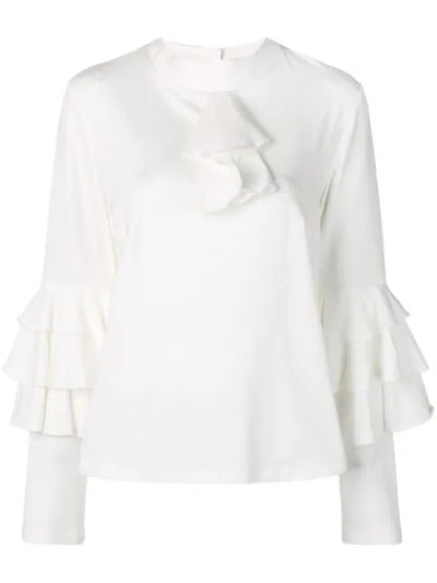 Milla Milla Ruffled Blouse In White