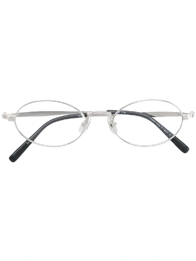 Matsuda Oval Frame Glasses In Silver