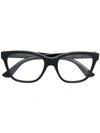 Gucci Crystal-embellished Square-frame Glasses In Black