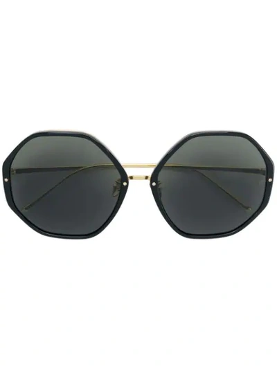 Linda Farrow Lfl901 Octogonal Sunglasses In Black