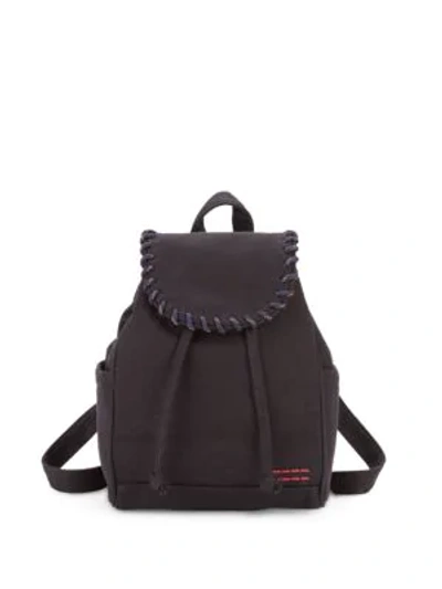 Peace Love World Small Whipstitch Backpack In Black