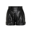 Philosophy Di Lorenzo Serafini High Waist Wrinkled Duchesse Shorts In Black