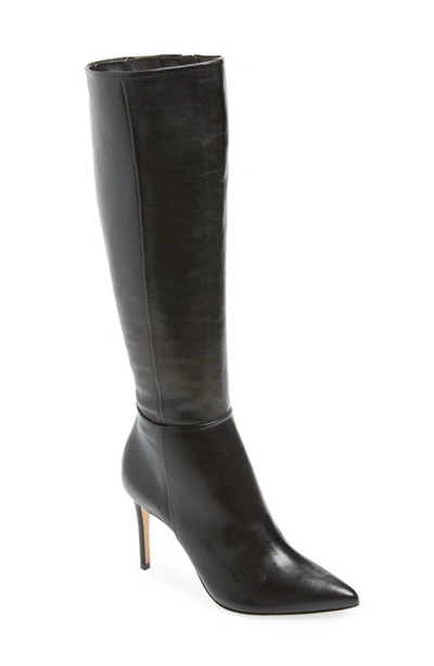 Schutz Magalli Leather Knee Boots In Black