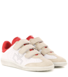 Isabel Marant Beth Leather And Suede Sneakers In Red And White