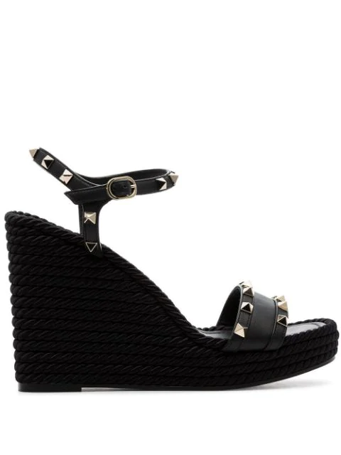 valentino rockstud wedges sale