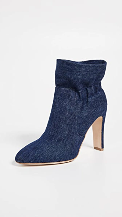 Laurence Dacade Steven Denim Pull-on Booties In Blue