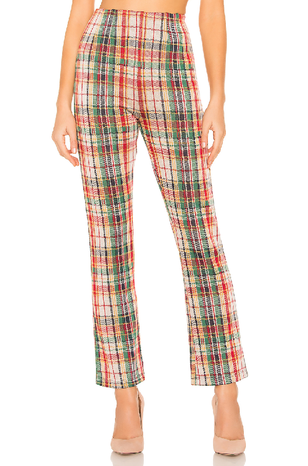 flare plaid pants