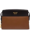 Prada Esplanade Shoulder Bag In Brown