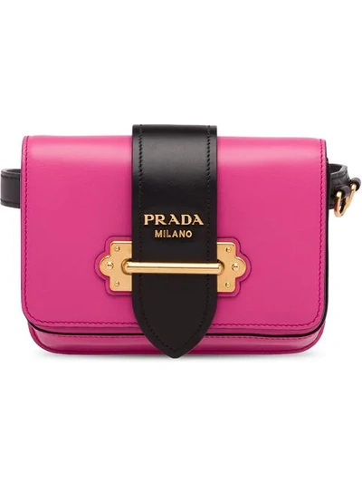 Prada Cahier Belt Bag In Pink