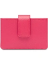 Prada Saffiano Leather Cardholder In Pink