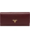 Prada Saffiano Leather Wallet In Pink