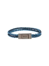 Prada Braided Wrist Strap In Blue