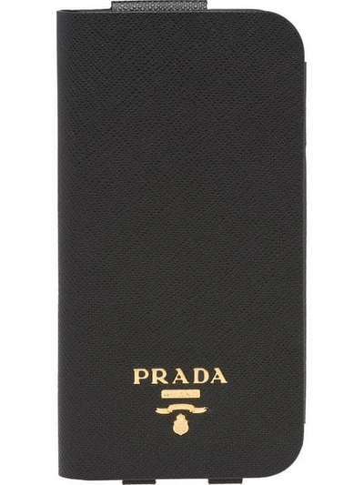 Prada Saffiano Iphone 7/8 Cover In Black