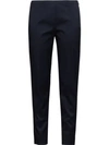 Prada Stretch Slim Trousers In Blue