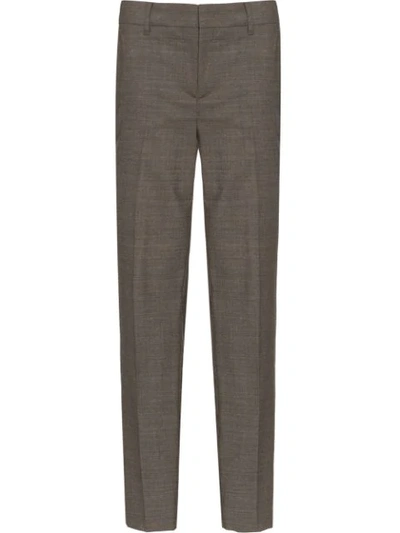 Prada Stretch Wool Trousers In Grey